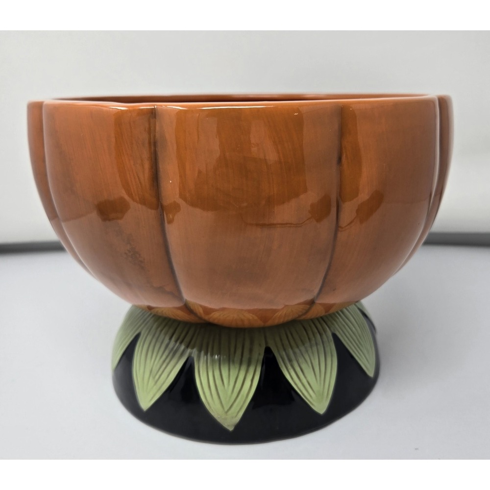 Johanna Parker Large Pumpkin Bowl (candy, Punch) 2022 Halloween Hard To Find - Picture 5 of 8